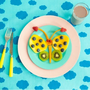 Borboleta salada de frutas